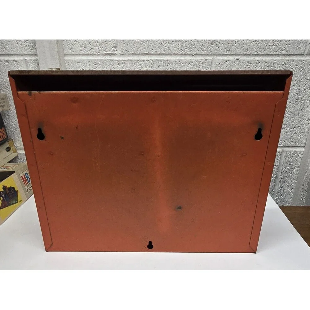 Vintage Red Metal Dispenser Paper Towel Wax Aluminum Foil Holder Wall Hanging